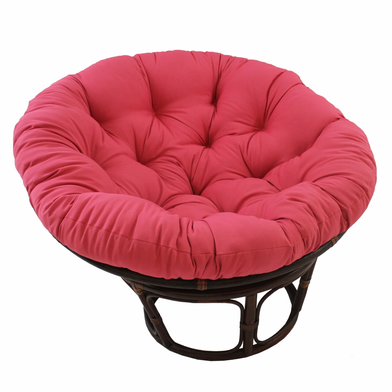 44-inch Solid Twill Papasan Cushion (Fits 42-inch Papasan Frame) - Bery Berry